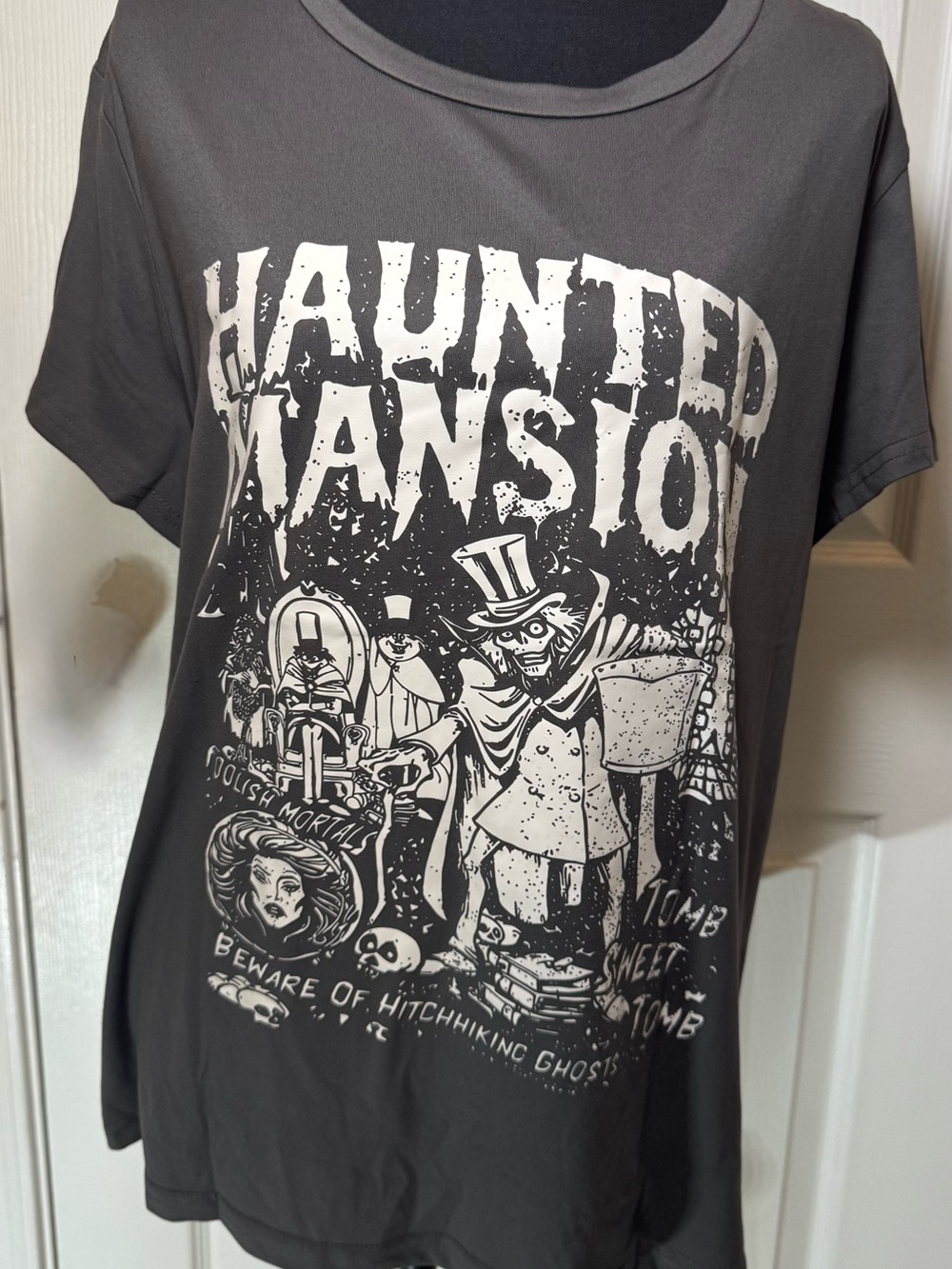 Haunted Mansion Graphic Tee - Charcoal Gray